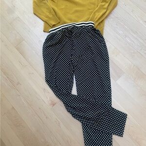 Polka dot stretchy pants